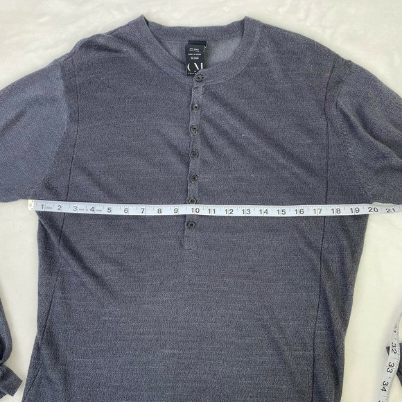 Cold Method Men’s Long Sleeve Ramie Rayon Knit Henley Long Sleeve Sweater Gray M - Picture 7 of 10